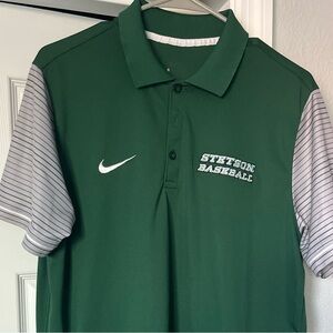 Nike Green and Gray Polo Shirt